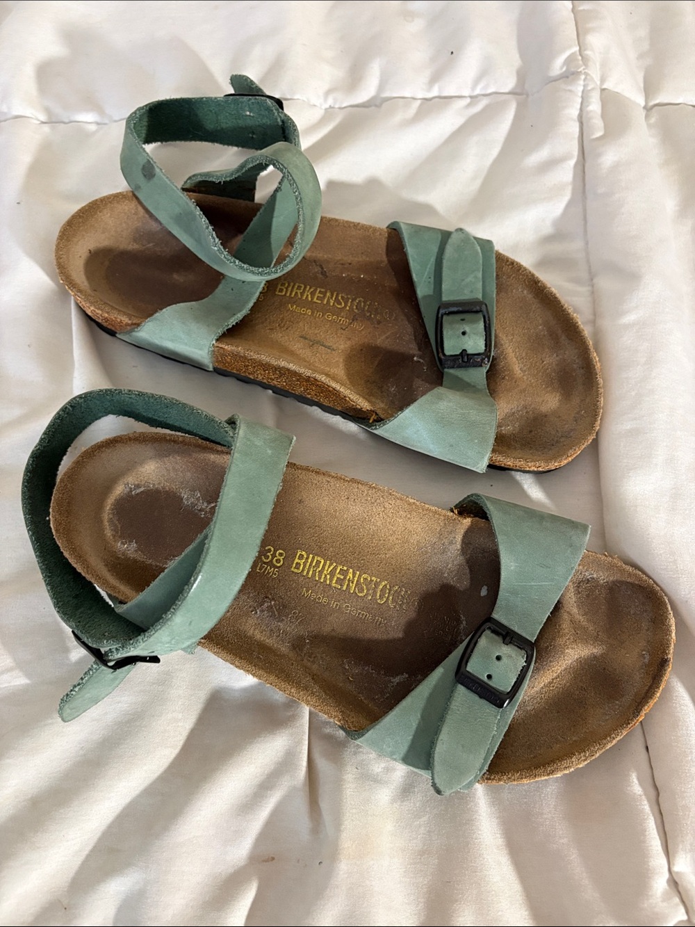 Birkenstock Women’s Daloa Ankle Strap Green Sandals